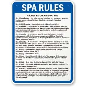 Spa Rules Sign for Idaho, Louisiana, Maine, Michigan 
