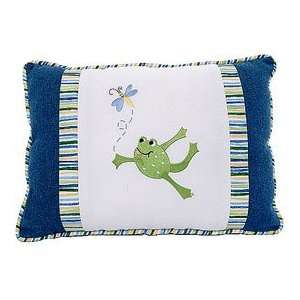  Froggy Pond Embroidered Pillow Baby