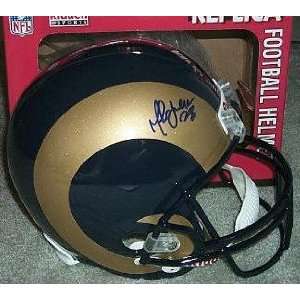  Marshall Faulk Autographed Helmet  Replica Sports 
