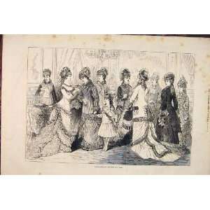  Paris Fashions New Year Ladies Old Print 1877