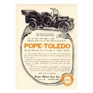  Ad for a Pope Toledo Automobile, c.1907 Premium Poster 