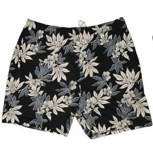   Blue Vintage Hawaiian Style Swim Trunks / Shorts
