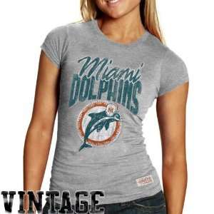 Shirts  Mitchell & Ness Miami Dolphins Ladies Ash Juniors Vintage 