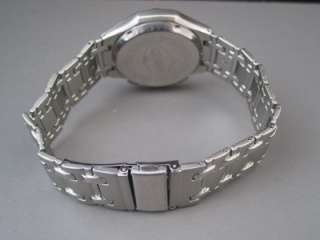 Geneva Stainless Steel Quartz 3 Dial Watch & Silver Metal Band  