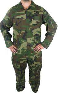 Military Flight Suit Coverall Air Force WOODLAND CAMO  