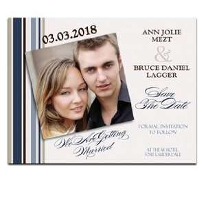  150 Save the Date Cards   Cool Stripes