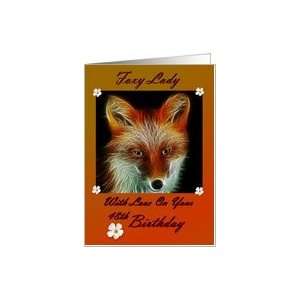  Birthday  48th / For Her / Foxy Lady Card Toys & Games