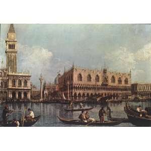 Sheet of 21 Personalised Glossy Stickers or Labels Canaletto View of 