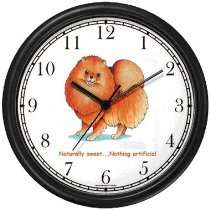 Pomeranian Dog Cartoon or Comic   JP Animal Wall Clock by WatchBuddy 