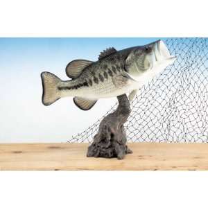 Land & Sea Large Mouth Bass Fiberglass Statue Sports 