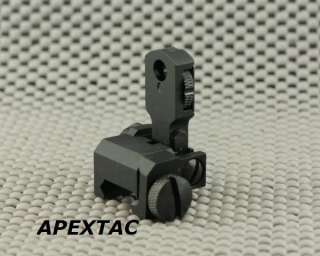 Apextac GG MAD Style Tactical Rail Flip Up Rear Sight  