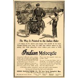   Vintage Ad Indian Motocycle Motorcycle Bike Biker   Original Print Ad