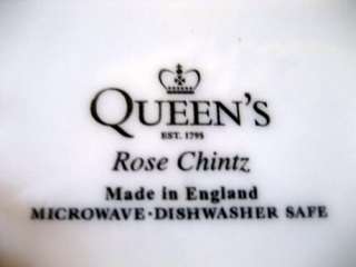 Queens ROSE CHINTZ Dinner Plates Made in England  