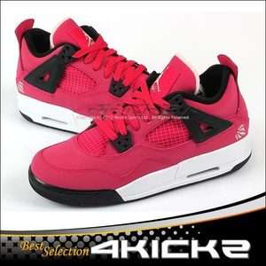 Nike Girls Air Jordan 4 IV Retro GS Voltage Cherry/White Black 487724 