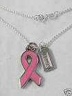 Victorias Secret Pink Silver Chain Necklace Charm  