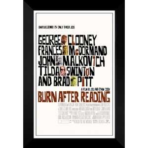  Burn After Reading 27x40 FRAMED Movie Poster   Style B 