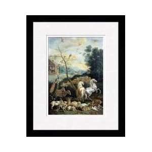  Animals Assembling Before The Flood Framed Giclee Print 