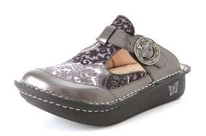   Womens Classic Clogs Fabric Chrome Patent Leather ALG 383  