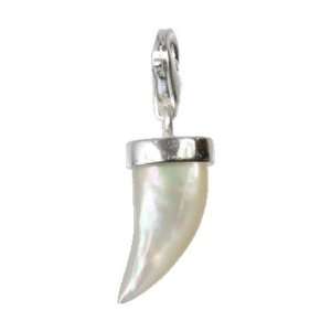 SilberDream Charm tooth white 925 Sterling Silver Charms Pendant with 