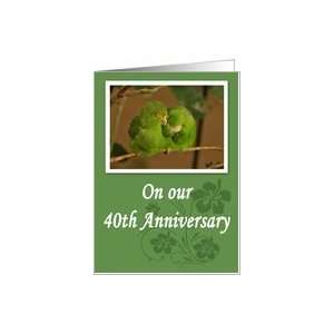  Lovebirds 40th Anniversary Card Card Health & Personal 