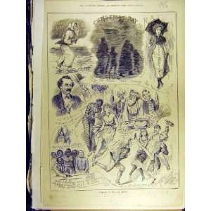   1880 Humour Sketches December Marie Wilton Old Print