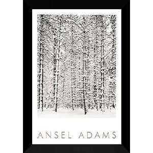  Ansel Adams Framed Art 28x40 Pine Forest in the Snow 