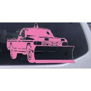 Snow Plow Truck Business Car Window Wall Laptop Decal Sticker    Pink 
