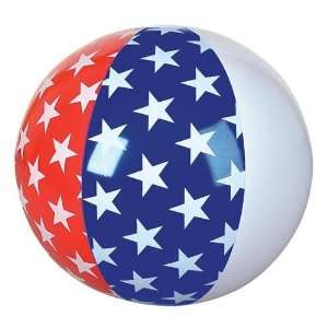  Red, White and Blue Star Beach Balls   12 per unit Toys 