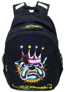  Ed Hardy Bruce Bulldog Crown Backpack   Black Clothing