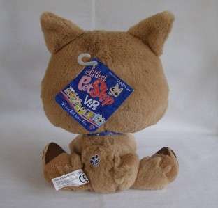 Hasbro Littlest Pet Shop VIPs Brown Stuffed Plush Dog Doll Toy with 