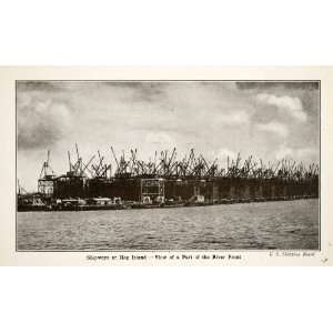   Marine Nautical Ship Dock   Original Halftone Print