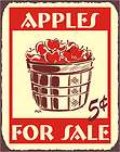 Apples For Sale Vintage Metal Art Country Ret