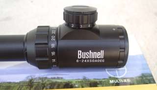 Alcance 6 24x50 potente de rifle zoom de Bushnell. Combate impermeable 