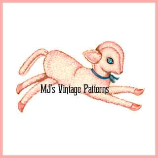 Vintage Stuffed Lamb Pattern  