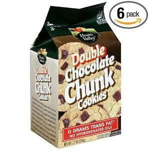 Health Valley Cookies, Double Chocolate Chunk, 7.2 Ounce Bags (Pack of 
