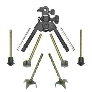 Battle Pack  50s Series Bipod with Rubber, Ski, and Raptor Feet 7 to 