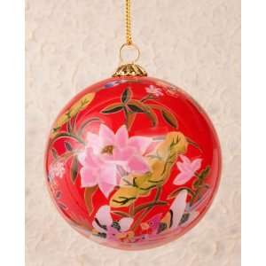  Hand Painted Glass Ornaments   Lotus Pond Scenery