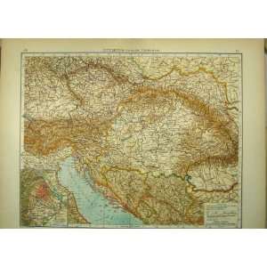    1910 German Maps Vienna Europe Antique Print