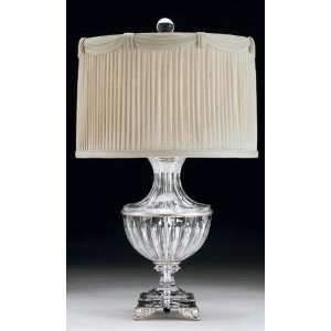   Luxor Antique Silver Finish Crystal Table Lamp