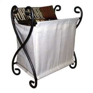  Pangaea FM C4086 Iron and Canvas Magazine Rack