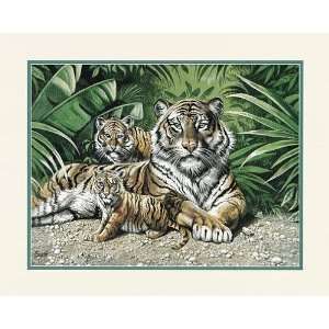  Gary Ampel   Yellow Tigers With Cubs Canvas