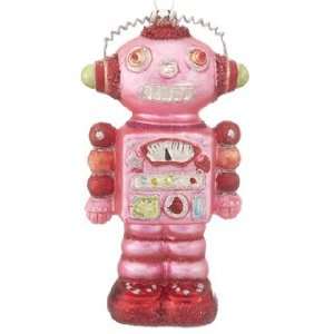 space Robot   Pink Christmas Ornament 