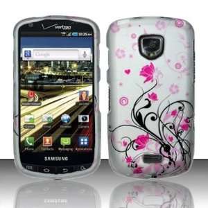 For Samsung Droid Charge i520 (Verizon) Rubberized Pink Vines Design 