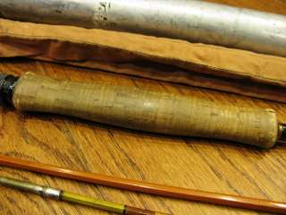 Vintage Phillipson Premium 9 5 5/8 HTC Bamboo Fly Rod, Sock and 