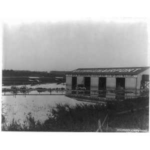  Airport,Washington,D.C.,flood waters around hangar 