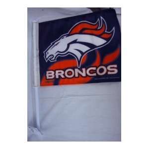  NFL DENVER BRONCOS TEAM LOGO CAR FLAG