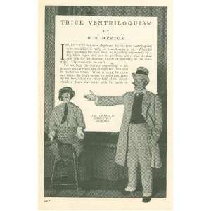  1913 Trick Ventriloquism Entertainment Wooden Dummy 