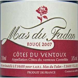  Mas du Fadan Cotes du Ventoux Rouge 2007 Grocery 
