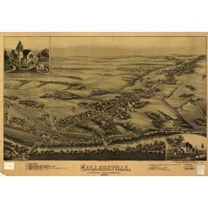  1894 Collegeville Pennsylvania, Birds Eye Map