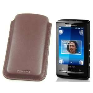   Sony Ericsson Xperia mini   Smooth Cow Leather   Purple Electronics